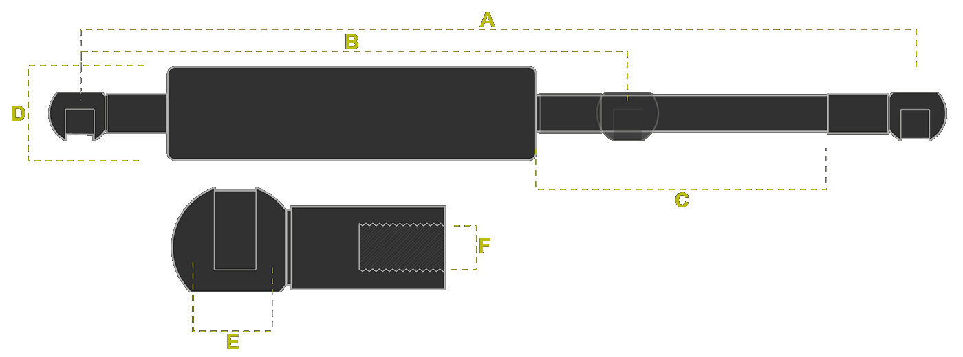 Αμορτισέρ σκάφους μπίλιας 70cm, 46kg (450Ν) - Image 4